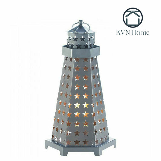 KVN Home - Lighthouse Frosted Candle Lamp