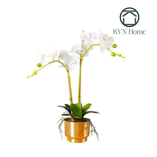 KVN Home - GLADIOLA FAUX POTTED ORCHID FLORAL